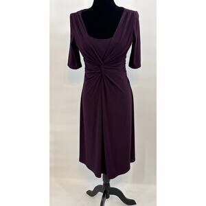 Chaps Dress Purple Midi  Small